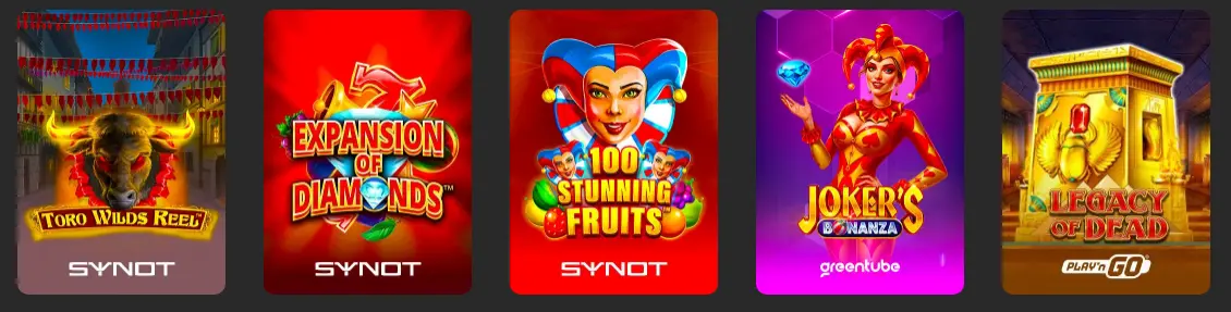 Auswahl an Spielautomaten – verschiedene Themen, Jackpots und neue Releases